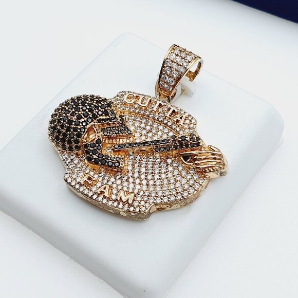 "14K Gold Plated Cubic Zircon Pendant, INUS1BR265 - Picture 6 of 8